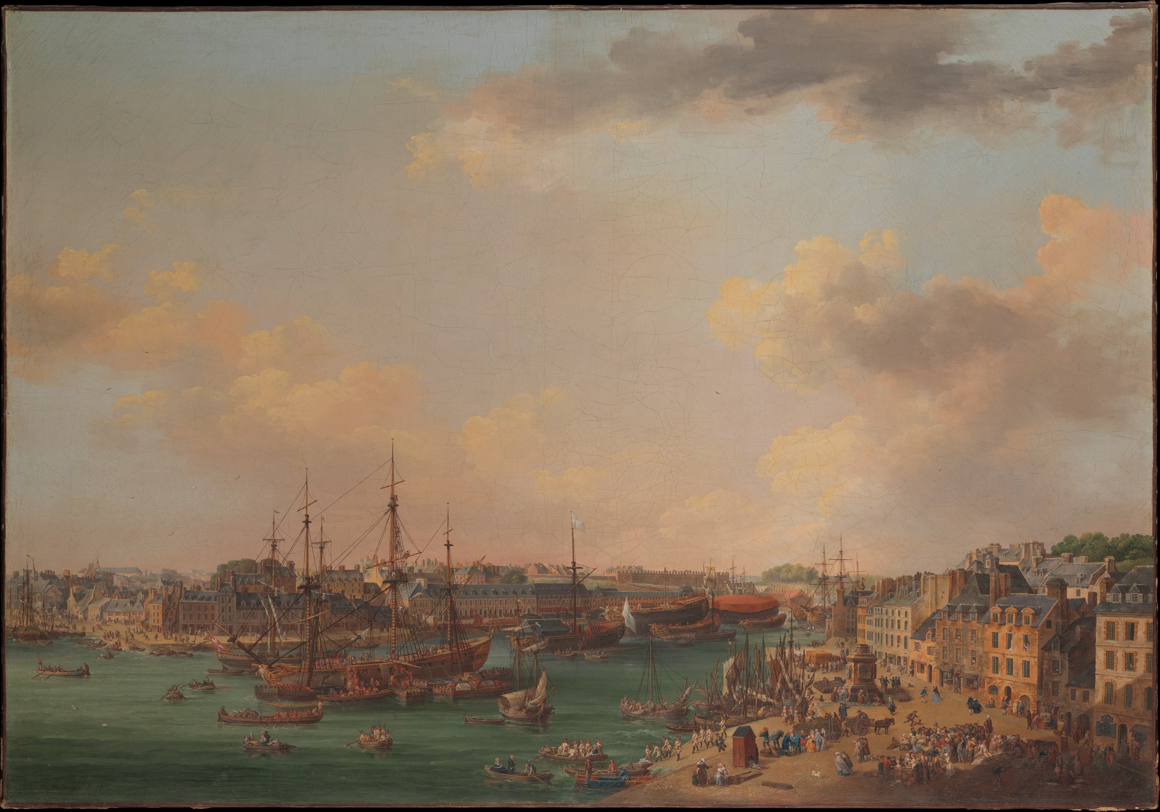 The Outer Harbor of Brest — Henri Joseph van Blarenberghe